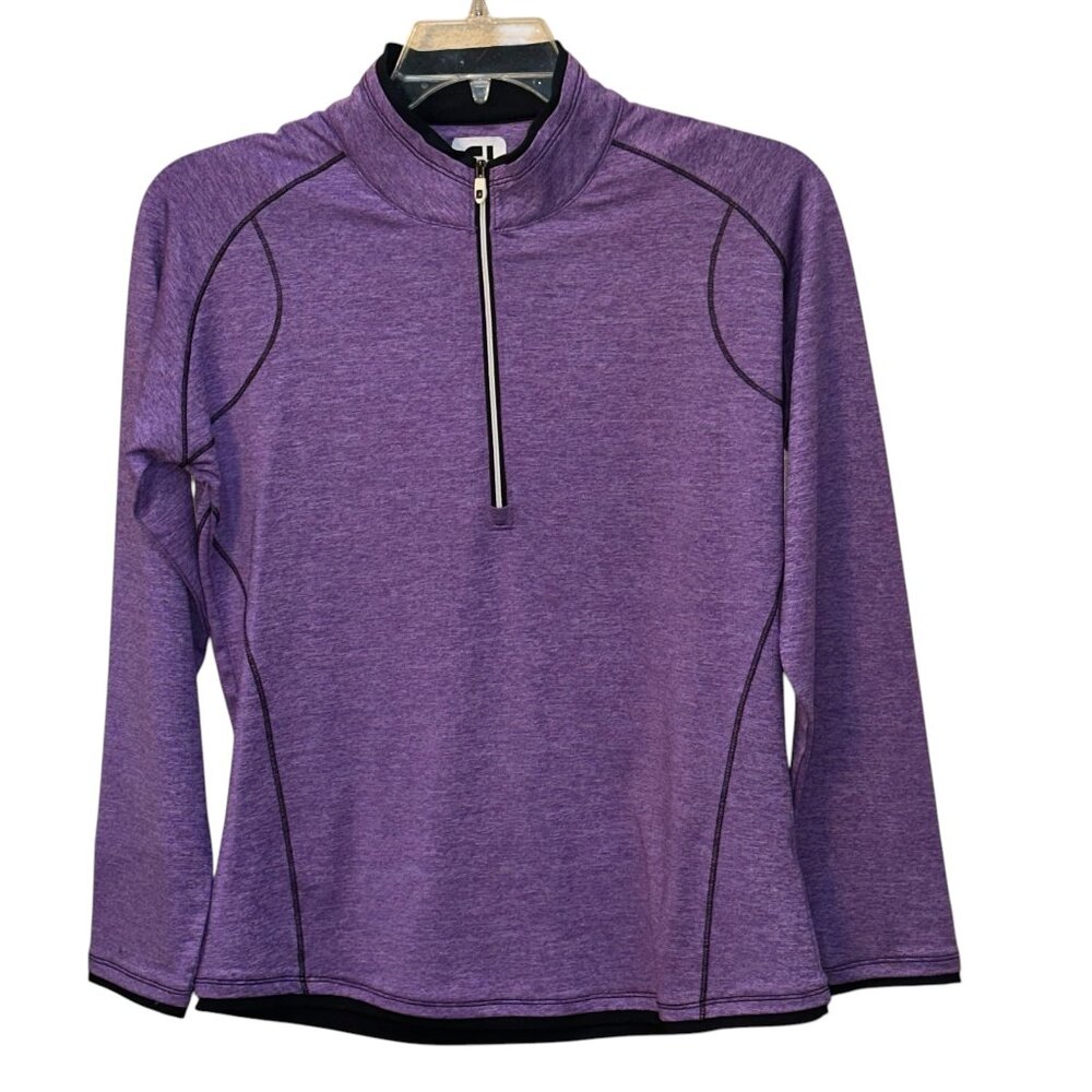 FootJoy (FJ) Women's Golf Half Zip Mock‎ Neck Purple Jacket Medium Athletic